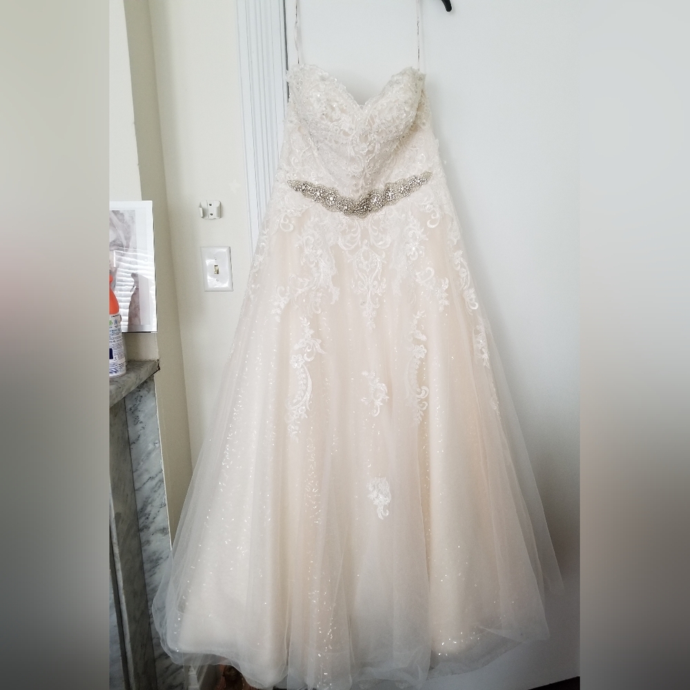 Rachel Ingram Strapless Wedding Dress Ballgown Sz 18